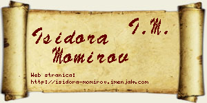 Isidora Momirov vizit kartica